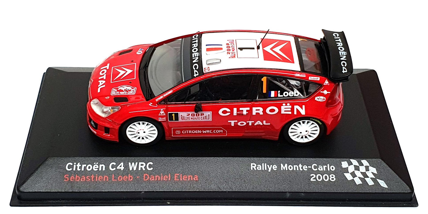 Altaya 1/43 Scale CC408 - Citroen C4 WRC #1 Monte Carlo Rally 2008 Loeb