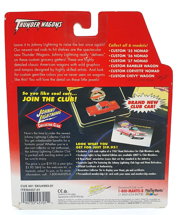 Johnny Lightning 1/64 Scale 457-01 Thunder Wagon Custom Chevvy Wagon - Gold
