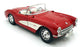 Maisto 1/18 Scale Diecast 14126R - 1957 Chevrolet Corvette - Red/White