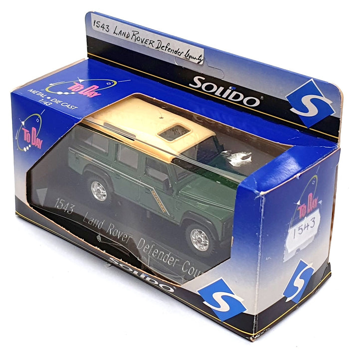 Solido 1/43 Scale 1543 - Land Rover Defender County - Green/White