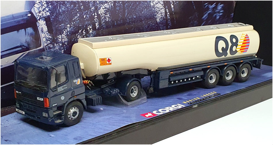 Corgi 1/50 Scale Diecast 75301 - DAF Tanker Truck Q8 - Blue/White