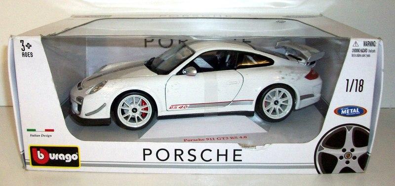 Burago 1/18 scale Diecast 18-11036 Porsche 911 GT3 RS 4.0 White