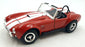 Ertl 1/18 Scale Diecast 31024M - Shleby Cobra 427 - Red/White Stripes