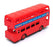 Blue Box 12cm Long 77819A - Double Decker Bus With Friction Drive - Red