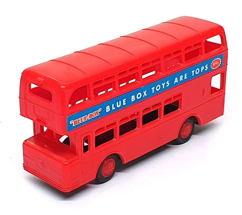Blue Box 12cm Long 77819A - Double Decker Bus With Friction Drive - Red