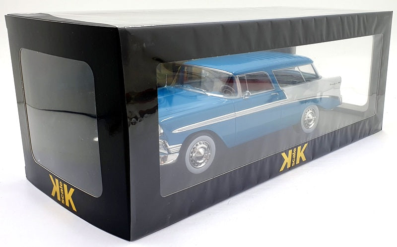 KK Scale 1/18 Scale KKDC181292 - 1956 Chevrolet Bel Air Nomad - Blue