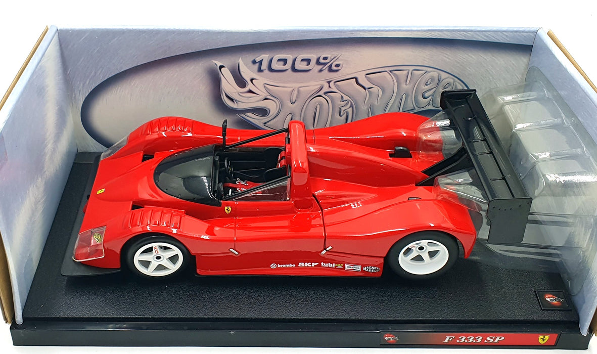 Hot Wheels 1/18 Scale Diecast 29230 - Ferrari 333 SP - Red/Black