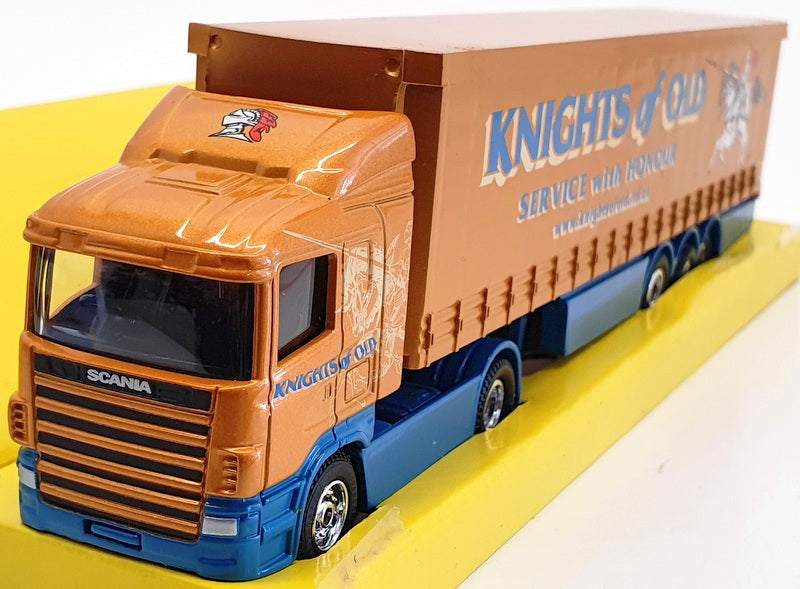 Corgi 1/64 Scale TY86624 - Scania Curtainside Truck & Trailer - Knights of Old