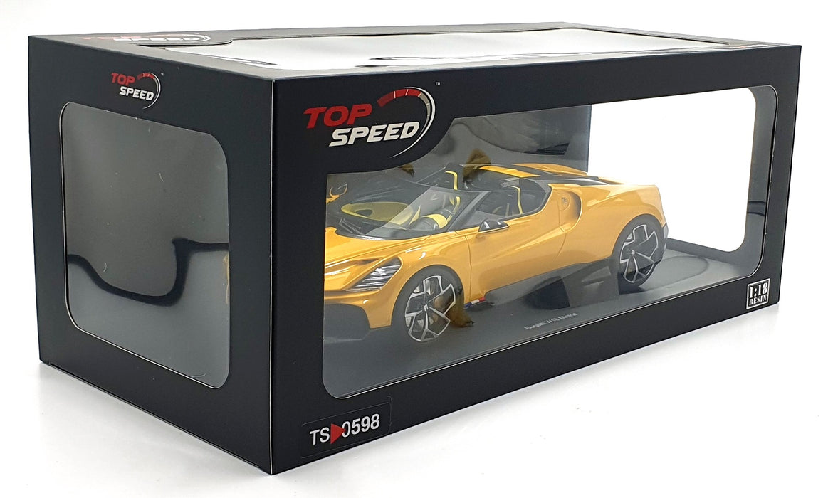 Top Speed 1/18 Scale Resin TS0598 - Bugatti W16 Mistral - Yellow