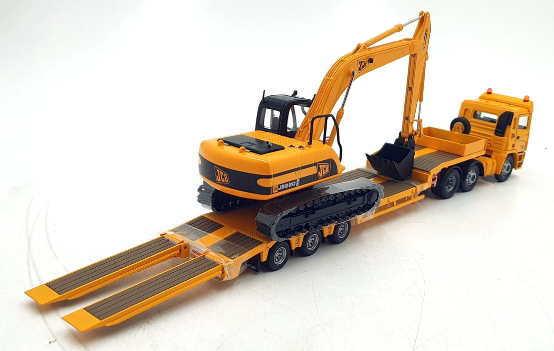 Corgi 1/50 Scale CC11914 - ERF Nooteboom Step Frame Trailer & JS220 Excavator
