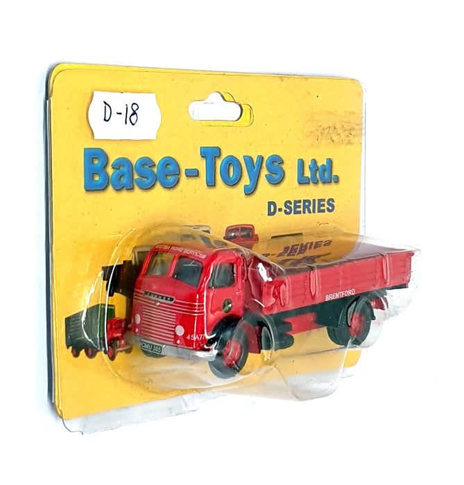 Base Toys 1/76 Scale D-18 - Commer Dropside Truck BRS Brentford - Red