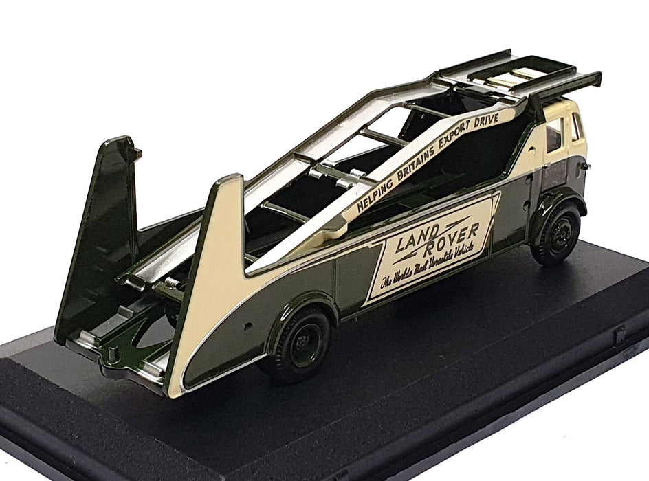 Oxford Diecast 1/76 Scale 76LTR001 - Rover Car Transporter Truck - Green/Cream