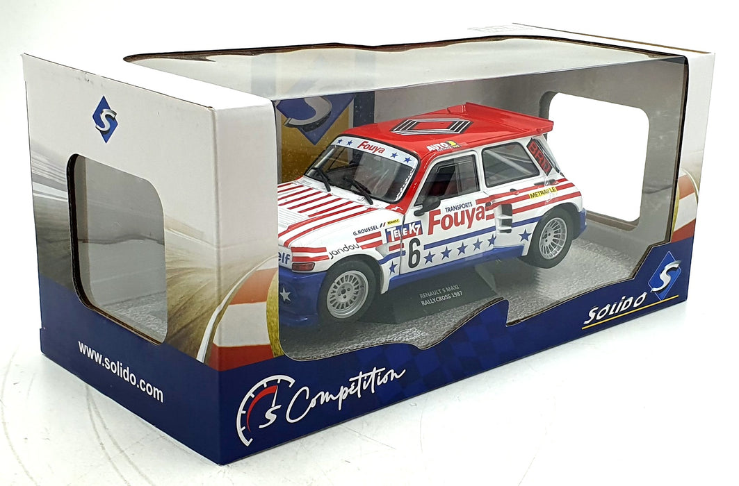 Solido 1/18 Scale S1804706 - 1987 Renault 5 Maxi #6 Rally Cross - Roussel