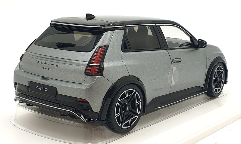 Norev 1/18 Scale Diecast 185451 - 2025 Alpine A290 GT - Grey/Black