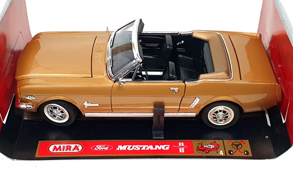 Mira 1/18 Scale 6113 - 1964½ Ford Mustang Convertible - Gold
