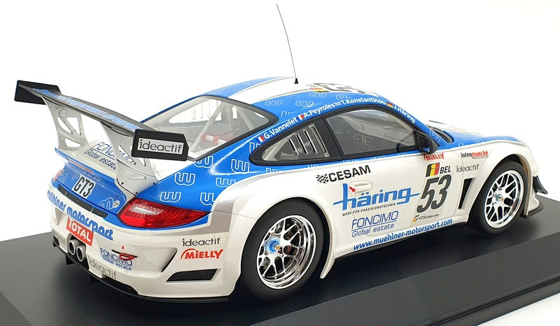 Minichamps 1/18 Scale 151 108953 - Porsche 911 GT3 R #53 24h Spa 2010 Blue/White