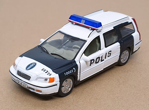 Amercom 1/43 Scale AM622 - Volvo V70 Finland Police Car - White/Black