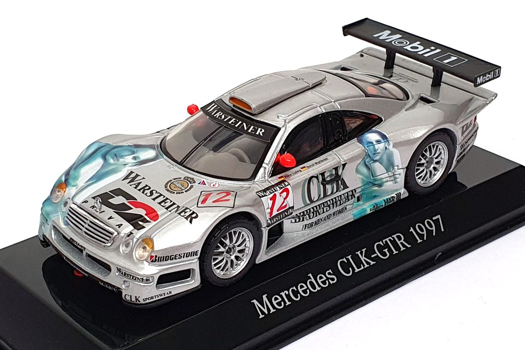 Maisto 1/43 Scale B6 600 5047 - Mercedes Benz CLK GTR 1997 #12 Ludwig - Silver