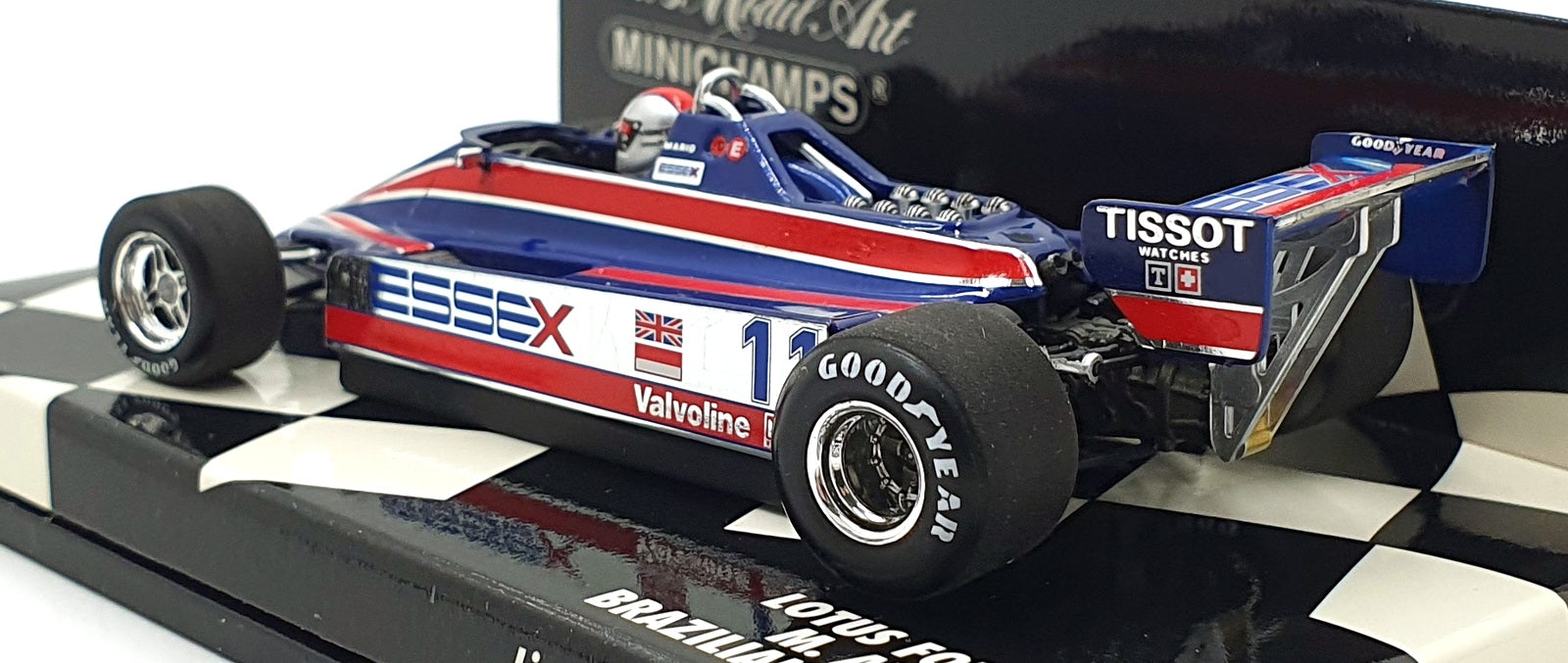 Minichamps 1/43 Scale 400 800011 F1 Lotus Ford 81 #11 Brazilian GP 1980 Andretti