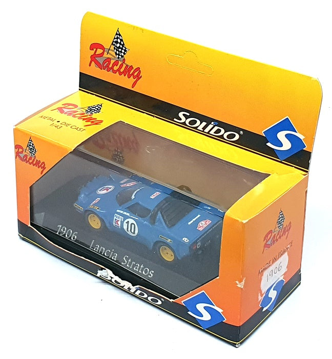 Solido 1/43 Scale 1906 - Lancia Stratos #10 Monte Carlo Rally 1978 - Blue