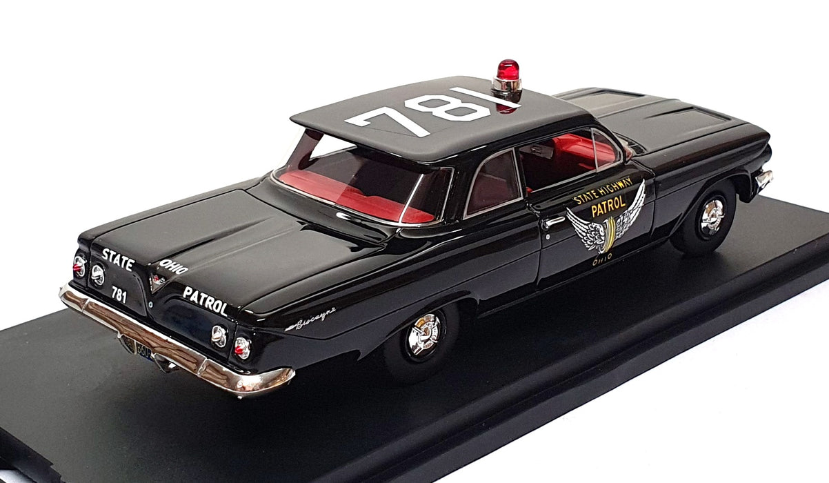 Goldvarg 1/43 Scale GC-097A - 1961 Chevrolet Biscayne Ohio State Police - Black