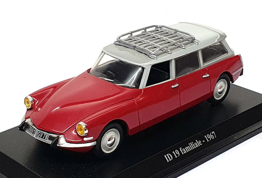 Altaya 1/43 Scale 310326B - 1967 Citroen ID 19 Familiale - Red/Grey