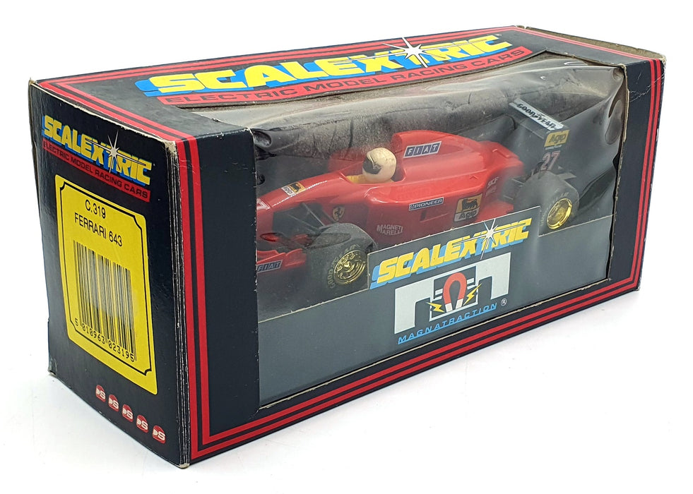 Scalextric 1/32 Scale Slotcar C319 - Ferrari 643 #27 - White Helmet