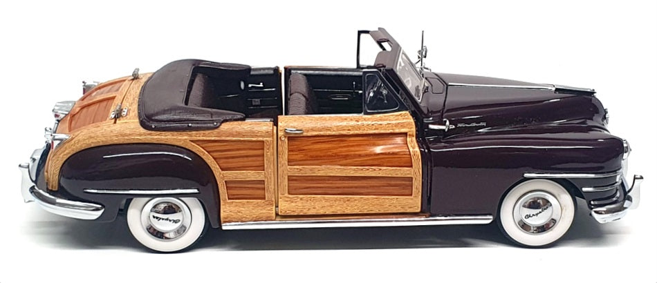 Danbury Mint 1/24 Scale DM662M - 1948 Chrysler Town & Country - Deep Maroon