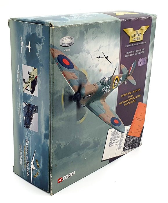 Corgi 1/72 Scale Diecast 49005 - Spirfire MK1 Aircraft 54 Sqn.