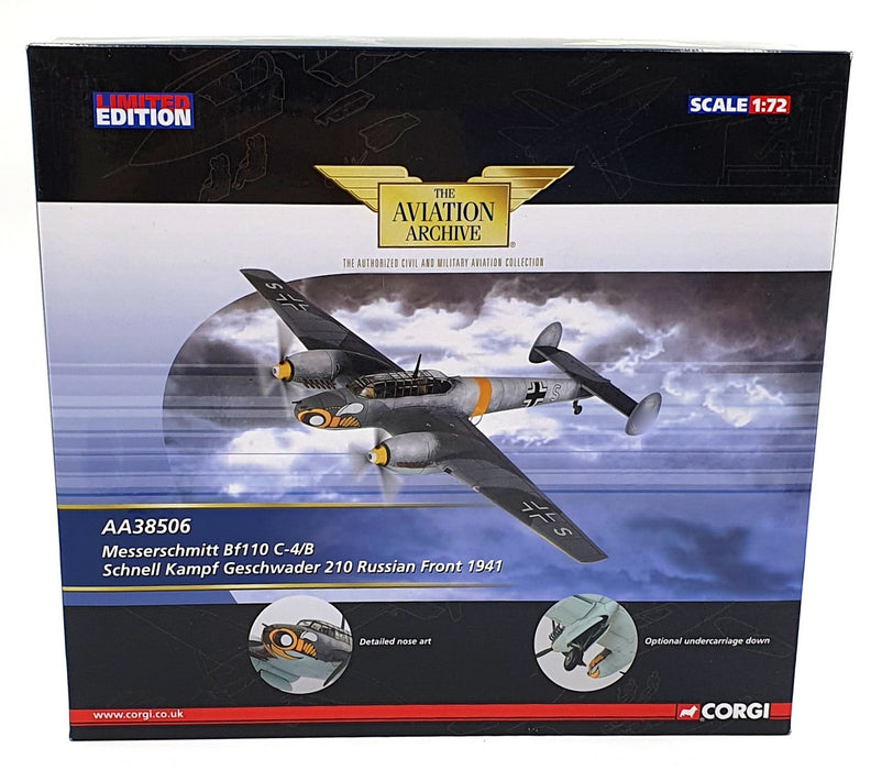 Corgi 1/72 Scale Diecast AA38506 - Messerschmitt Bf110 C-4/B Russian Front 1941