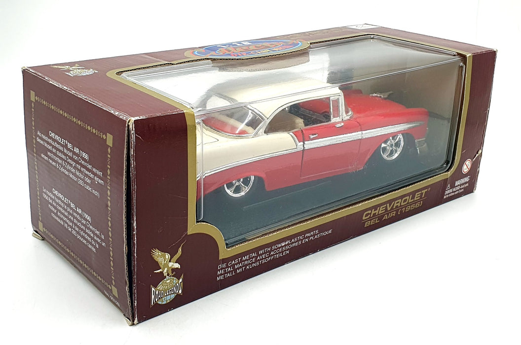 Road Legends 1/18 Scale 92129 - 1956 Chevrolet Bel Air Red/White Custom