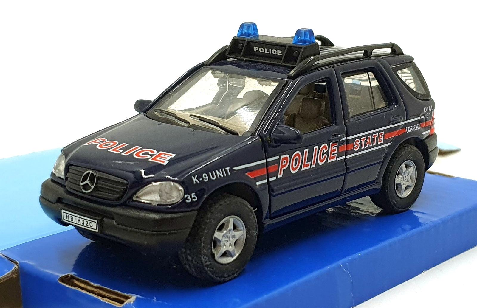 Cararama 1/43 Scale 210226F - Mercedes-Benz K-9 Unit Police Car - Blue
