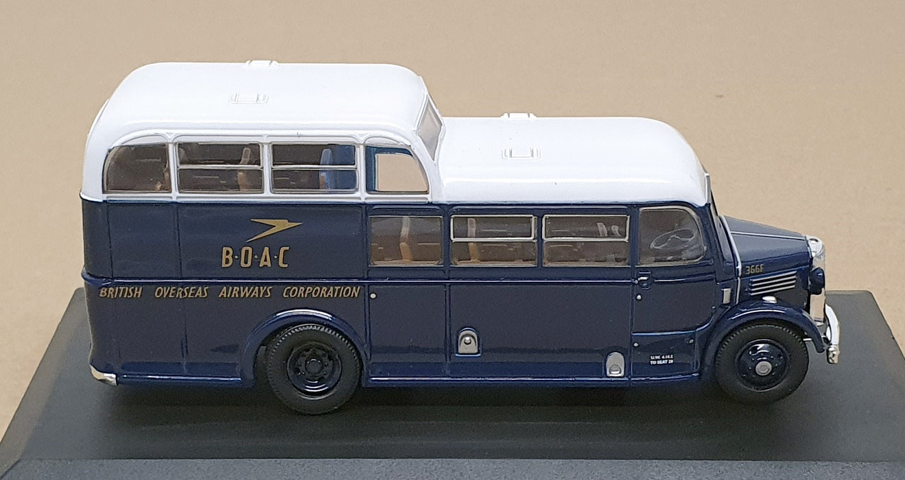 Oxford Diecast 1/76 Scale 76COM002 - Commer Commando Bus BOAC - Dk. Blue/White