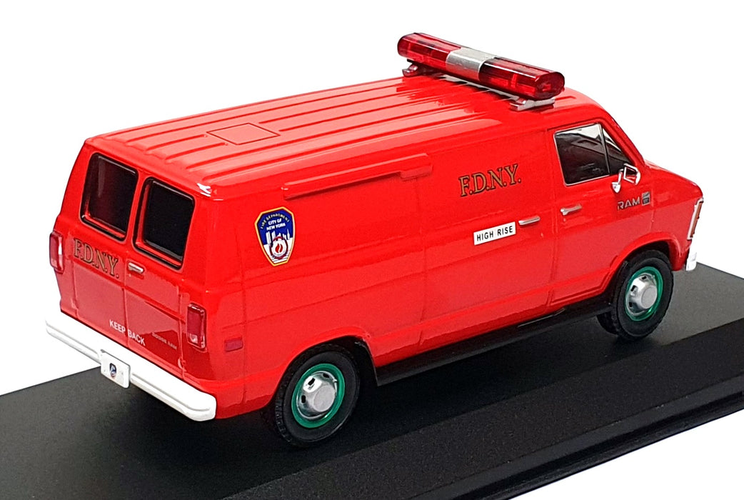 Greenlight 1/43 Scale 86578 - 1983 Dodge RAM B250 Van F.D.N.Y. - Red CHASE