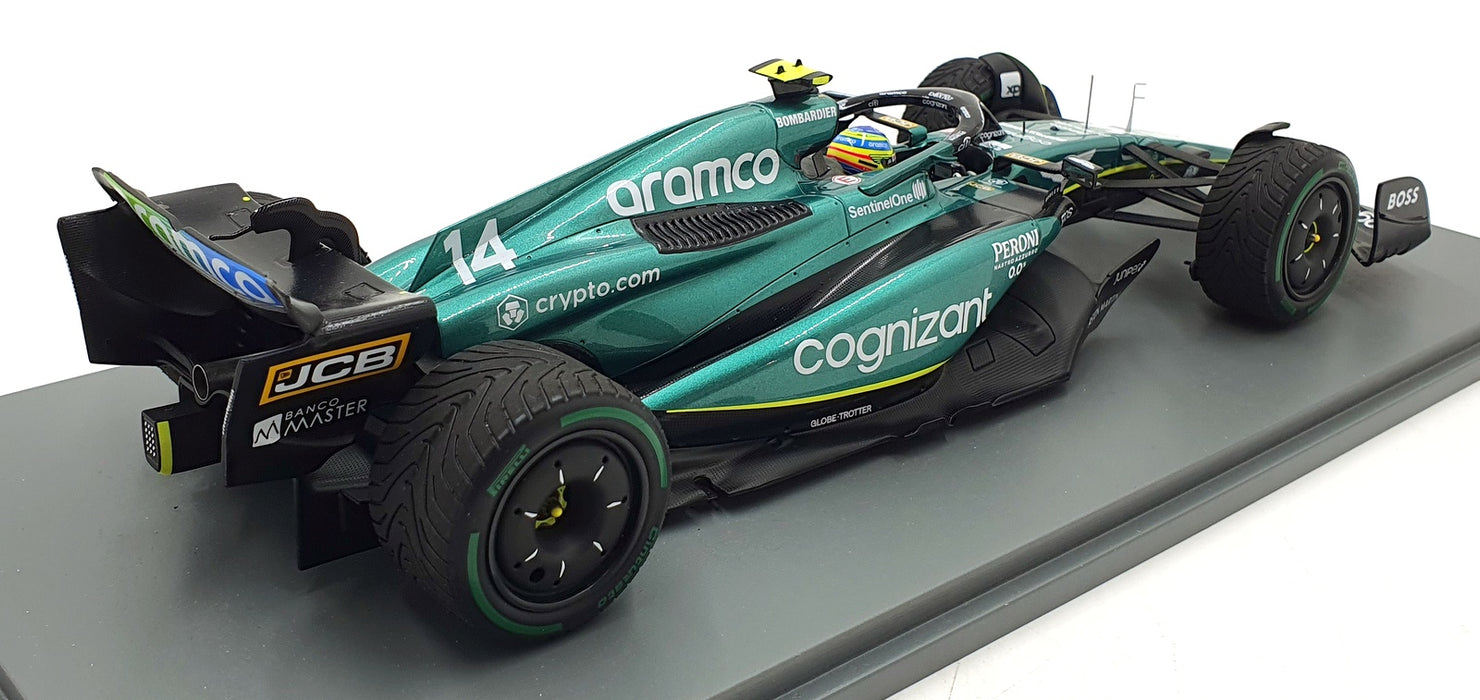 Spark 1/18 Scale 18S900 - Aston Martin AMR23 F1 Monaco 2023 2nd F.Alonso #14