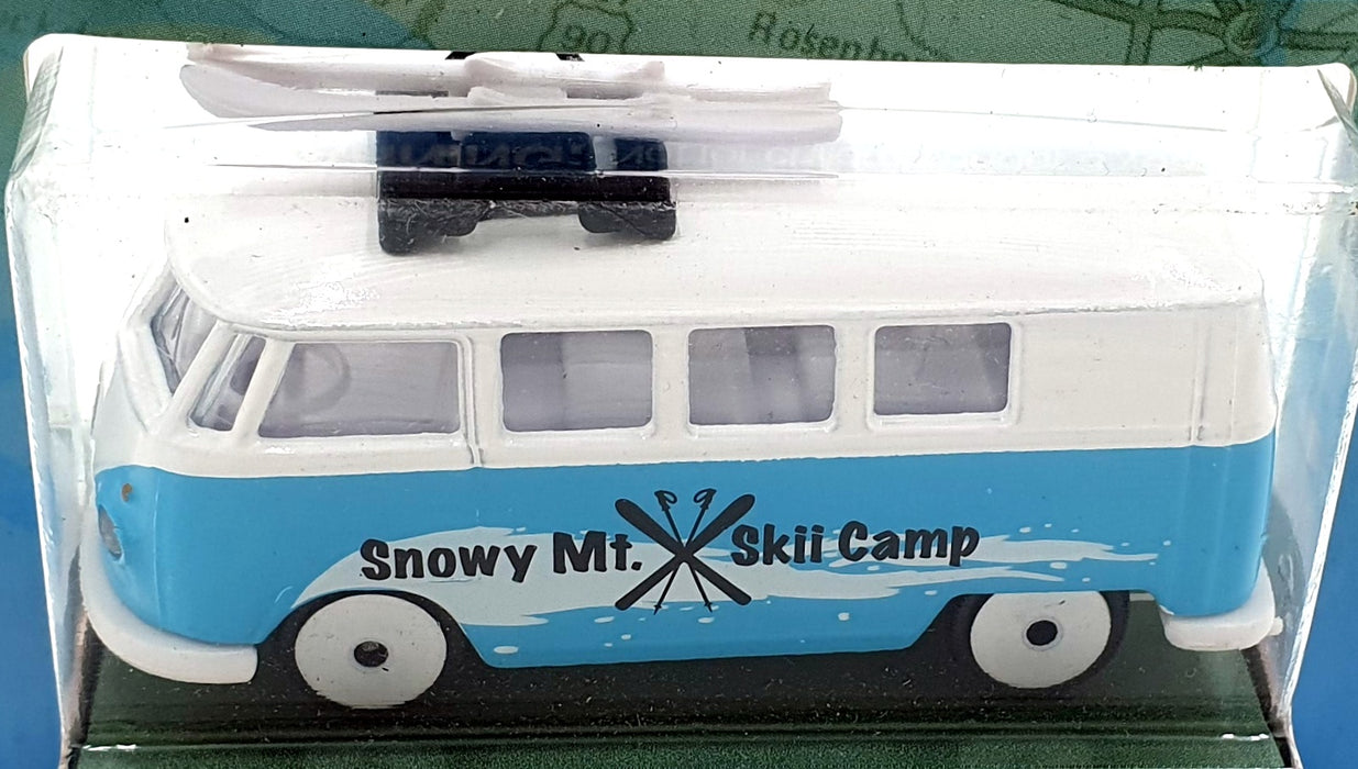 Jada Toys 1/64 Scale 100426B - Volkswagen T1 Snowy Mt Ski Camp - Blue/White