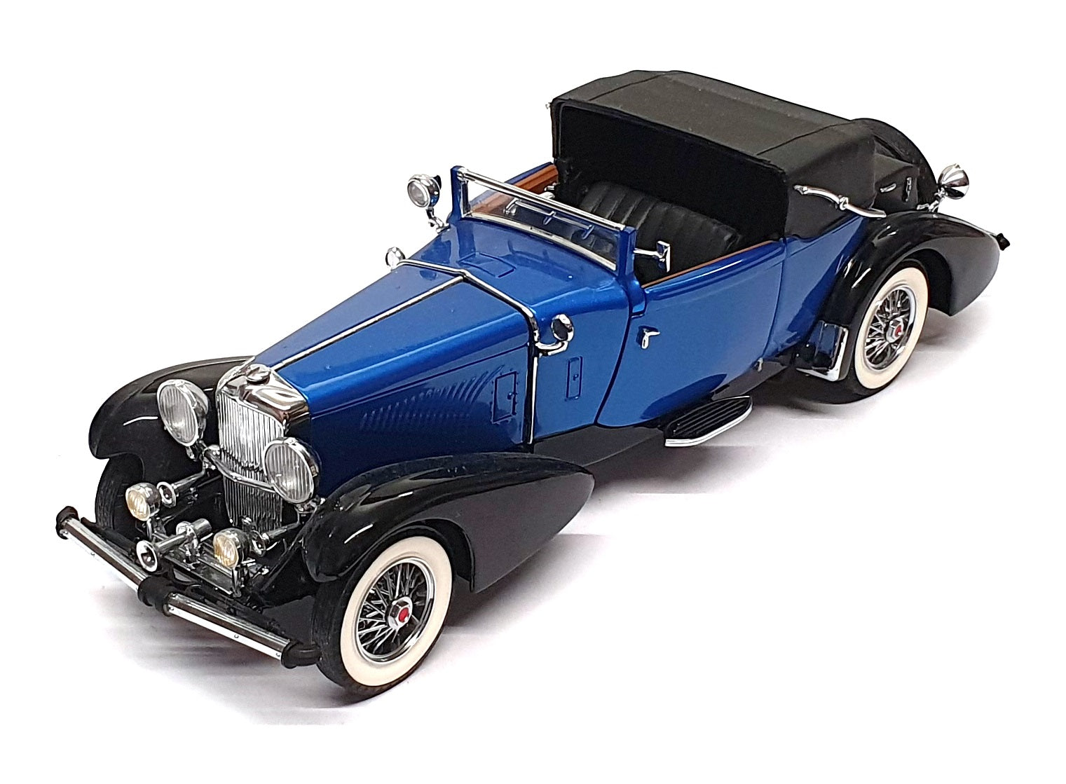 Franklin Mint 1/24 Scale 19626H - 1933 Duesenberg SJ Victoria - Blue/Black