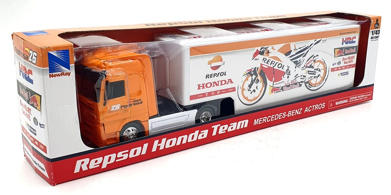 NewRay 1/43 Scale 15883 - Mercedes-Benz Actros Repsol Honda Team Truck