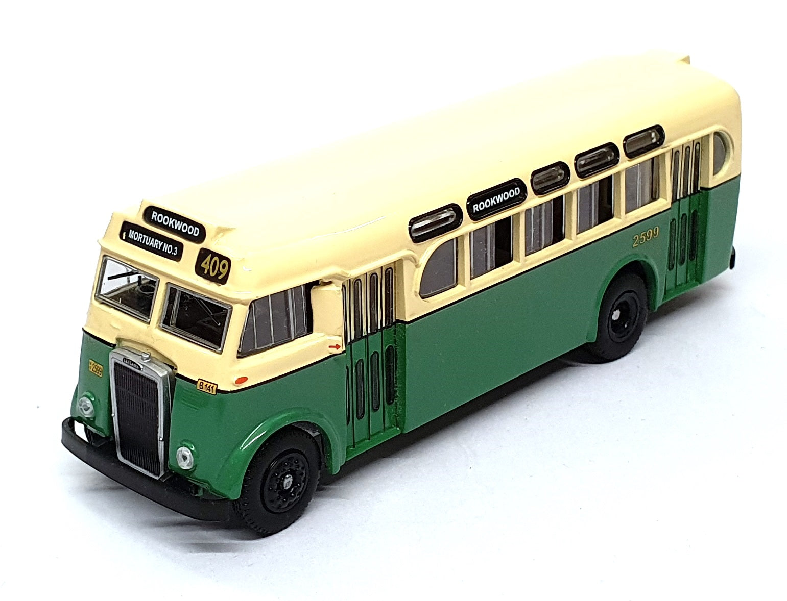 Trux 1/76 Scale TX7B - 1952 Leyland Tiger 0PS2 Single Deck Bus R409 Cream/Green