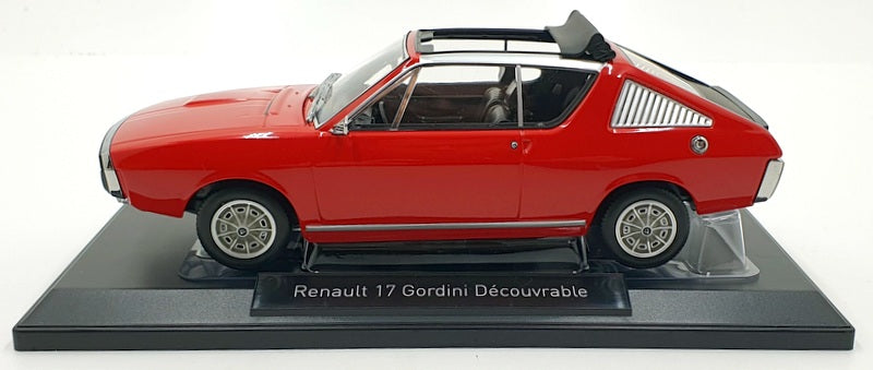 Norev 1/18 Scale Diecast 185371 - 1975 Renault 17 Gordini Decouvrable - Red