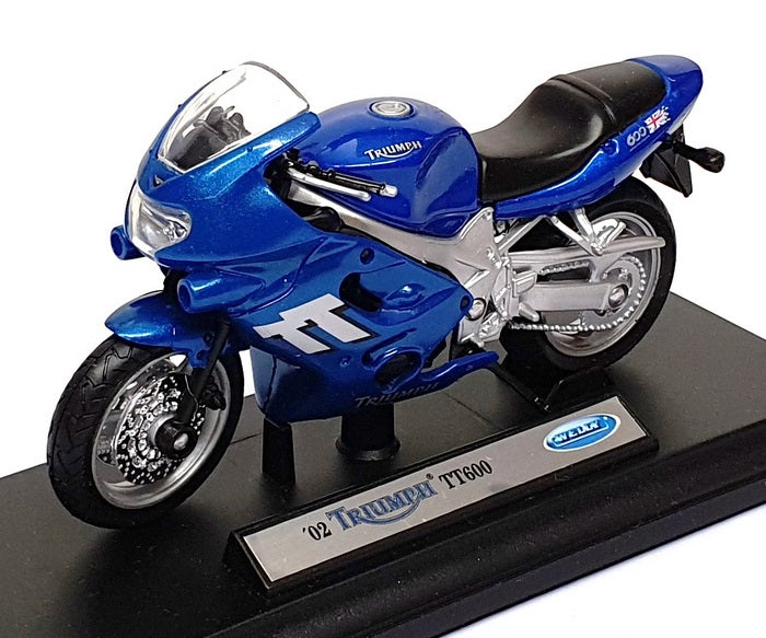 Welly 1/18 Scale TY3822 - 2002 Triumph TT600 Motorbike - Met. Blue