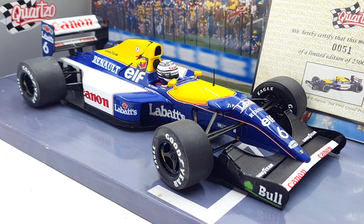 Quartzo 1/18 Scale 18321 - Williams FW14B #6 Grand Prix of South Africa 1992