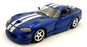 Burago 1/18 Scale Diecast 16126B - Dodge Viper GTS Coupe - Blue/White Stripes