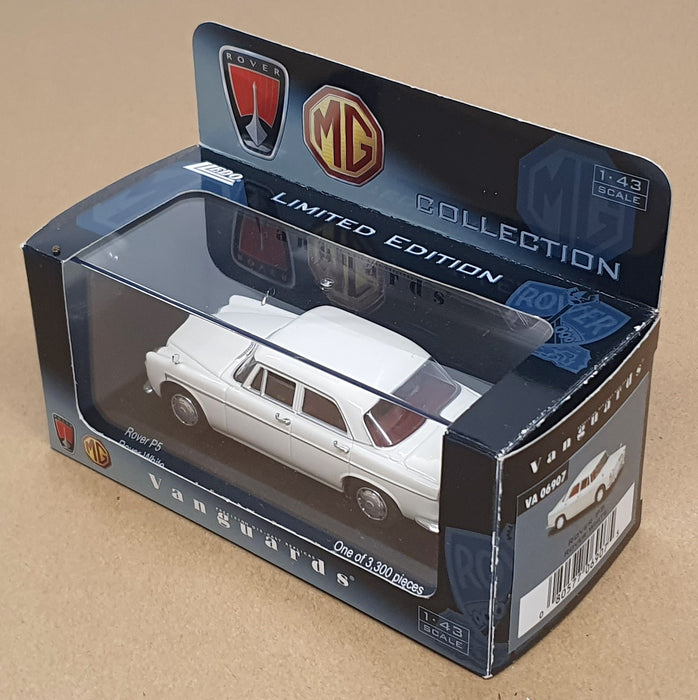 Vanguards 1/43 Scale Diecast VA06907 - Rover P5 - Rover White