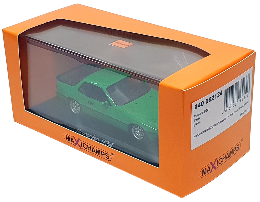 Maxichamps 1/43 Scale 940 062124 - 1976 Porsche 924 - Green