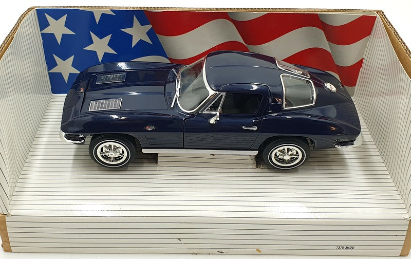 Ertl 1/18 Scale Diecast 7321 - 1963 Chevrolet Corvette Stingray - Blue