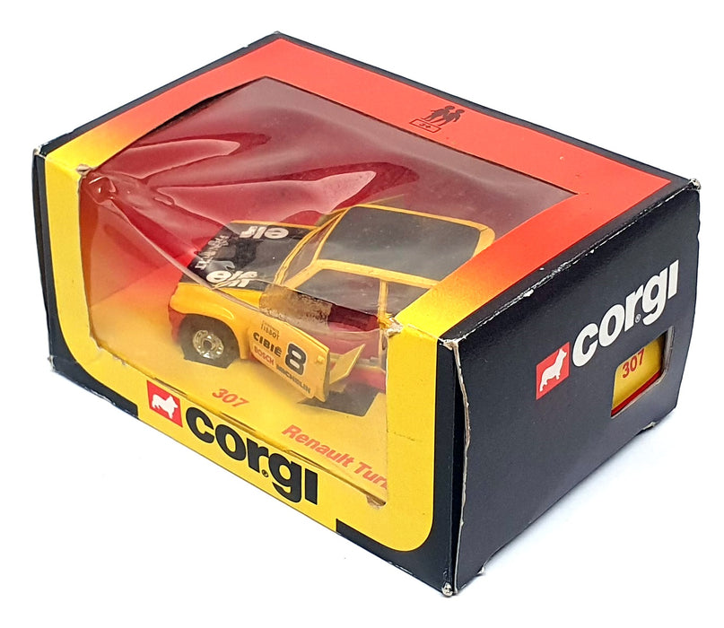 Corgi Appx 10cm Long Diecast 307 - Renault 5 Turbo Race Car #8 Yellow/Black/Red