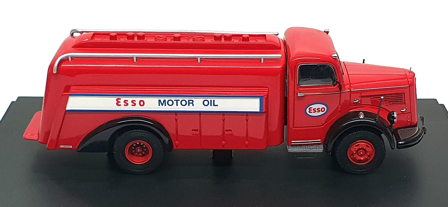 Schuco 1/43 Scale 002418 - Mercedes Benz L6600 Tanker Truck Esso - Red