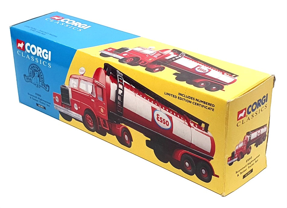 Corgi 1/50 Scale 16302 - Scammell Highwayman Tanker Trailer "Esso" - Red/White