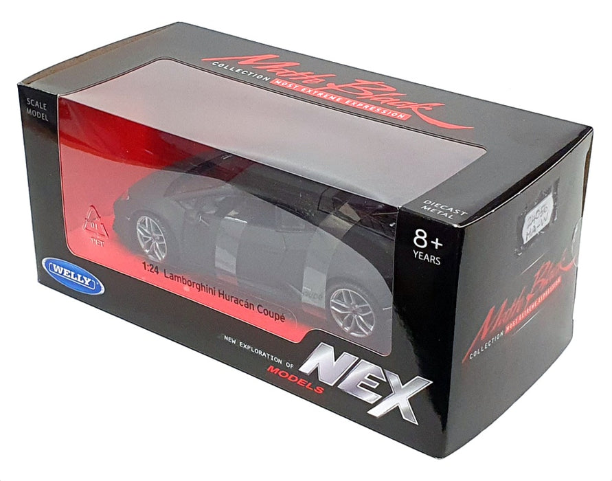 Welly NEX 1/24 Scale 24056MA-W - Lamborghini Huracan Coupe - Matte Black